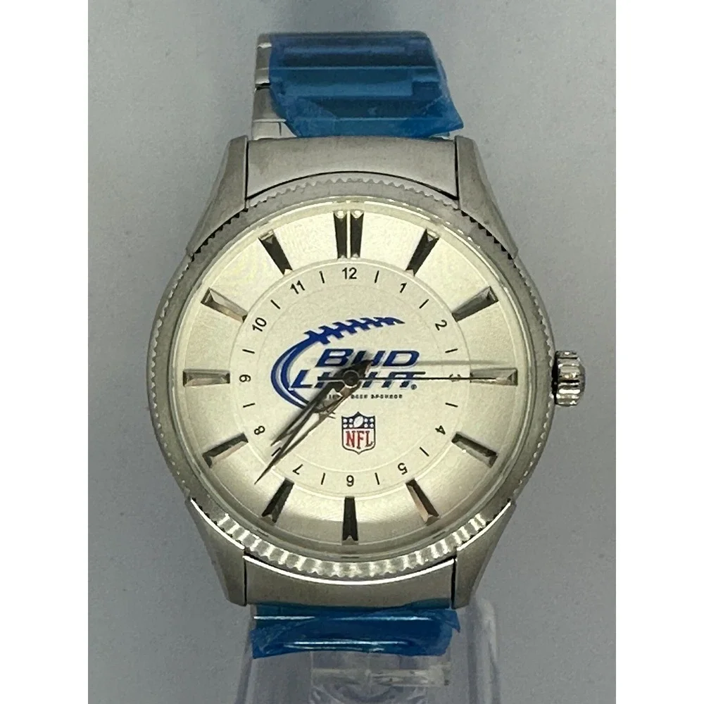 Fossil Bud Light PR-5369 NFL Football Beer Sponsor Mens Watch New Battery‎ 43MM